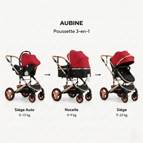 Poussette Aubine Rouge