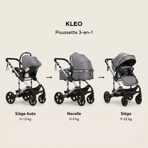 Poussette KLEO Gris
